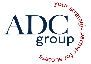 ADC Group logo with your strategic partner for success tagline logo