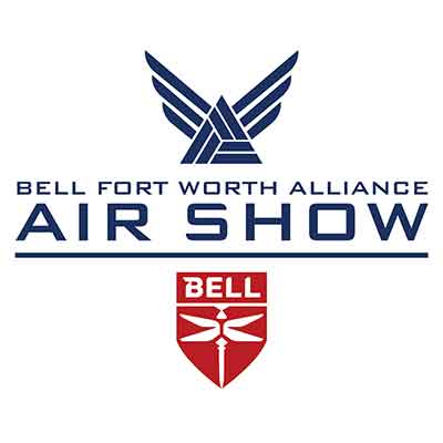 Bell Fort Worth Alliance Air Show Logo above text and Bell logo underneath