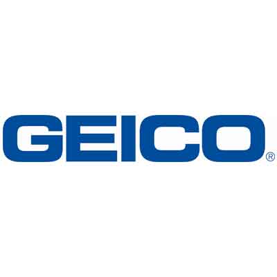 GEICO text logo in blue