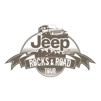 Jeep Rocks and Road Tour Logo in brown